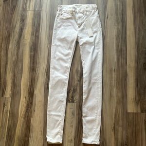 Hudson White Highrise Skinny Jeans